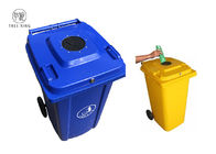 بازیافت سفارشی زباله Locakable Wheelie بن 240l آبی با قفس بطری قفل شده است
